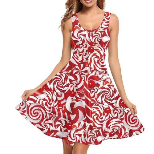 Image of TOADDITDO Womens Summer Sleeveless Tank Dress with 2 Side Pockets XS-4XL Plus Size