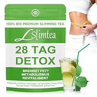 Detox Tee zum Abnehmen, 28 Tage Kräutertee zur Gewichtsreduktion – Einzigartige Mischung aus Lotusblatt, Cassia-Samen, Moringa-Samen, Maulbeerblatt & Grüner tee – gesundes Gewicht, Verdauung & Detox