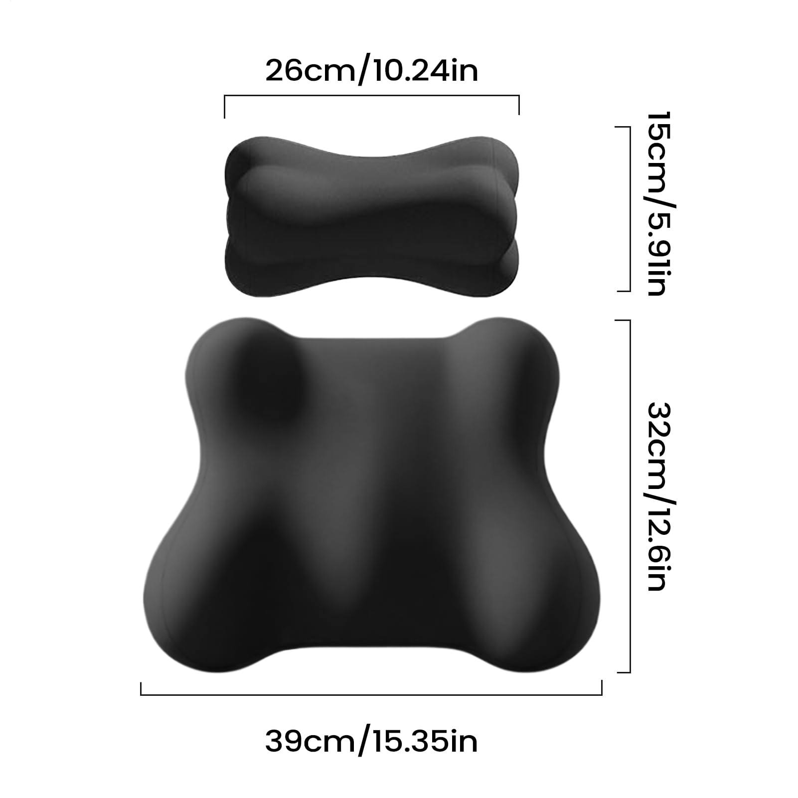 Appuie-Tête Pour Voiture Et Support Lombaire Accessoires De Conduite | Soutien Lombaire Et Cervical Pour Siège De Conduite Pour Conducteurs Chaise De Bureau Canapé Fauteuil Relax