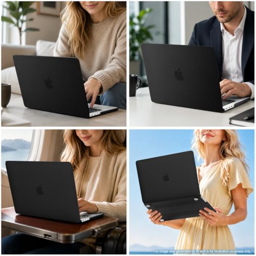 Image of MOSISO Compatible with MacBook Pro 14 inch Case 2025 2024 2023 2022 2021 M5 M4 M3 M2 M1 A3434 A3112 A3185 A3401 A2918 A2992 A2779 A2442, Hard Shell&Keyboard Cover&Screen Film&Pouch,Black