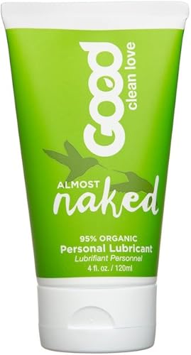 Good Clean Love Lubricante personal totalmente natural, casi desnudo, 4 onzas (paquete de 4)