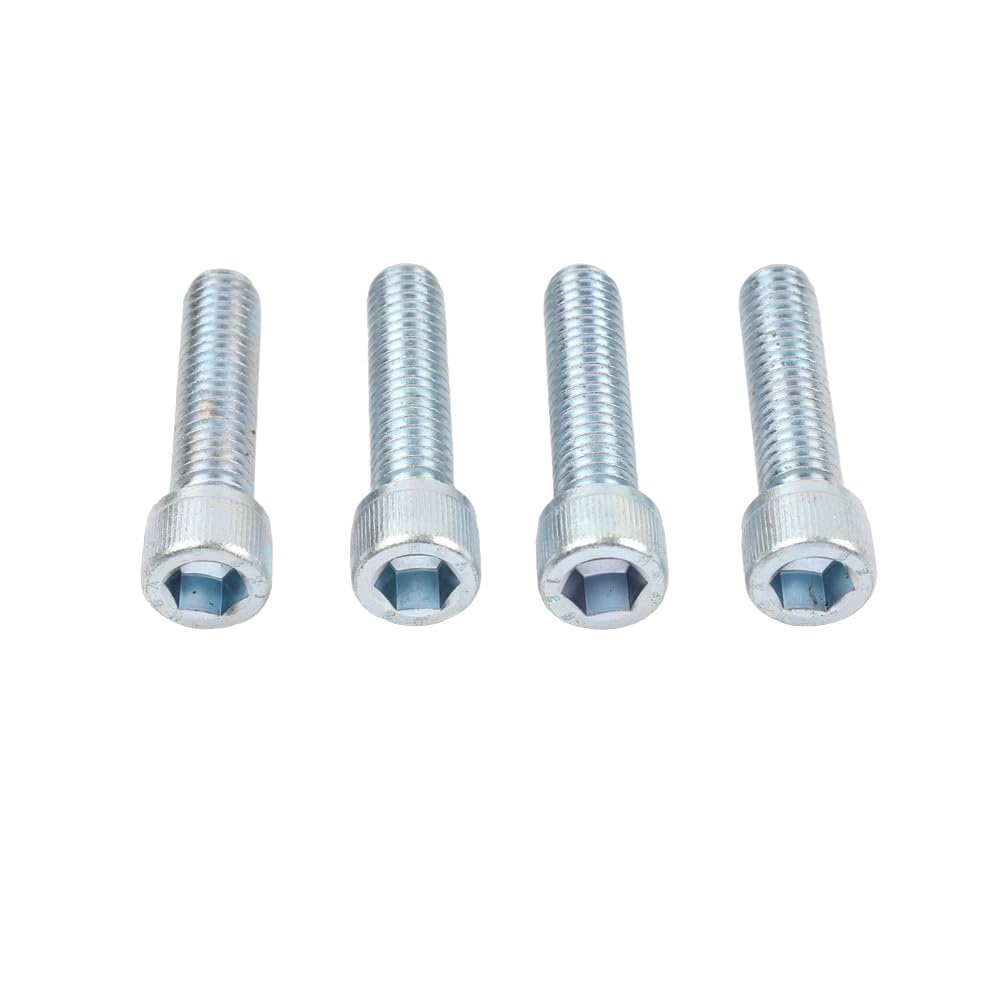 4PCS Steel Front Footpeg Bracket Bolts For Harley Sportster - CNC Machined Silver Screws, Passenger Peg Replacement Hardware