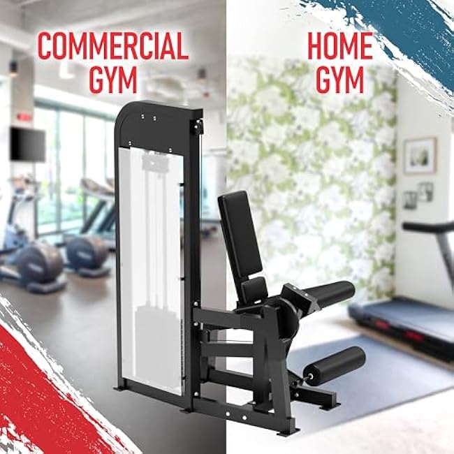 Leg Extension Machine with 180 lb Weight Stack ¨C Heavy-Duty Commercial Grade Lower Body Home Gym Equipment ¨C Adjustable for Comfort ¨C Strengthens Quads, Builds Knee Stability & Muscle Tone