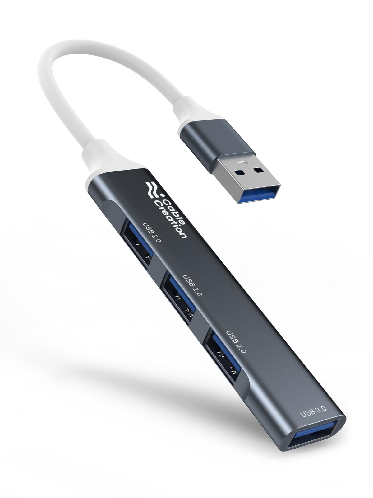 4 in 1 USB Hub(Lite Series), Multiport Adapter with 1 x USB 3.0 & 3 x USB 2.0 Ports,Up to 5 Gbps Super Fast Data Transfer for MacBook Pro/Air, PS4, Xbox, Windows, Android, Linux