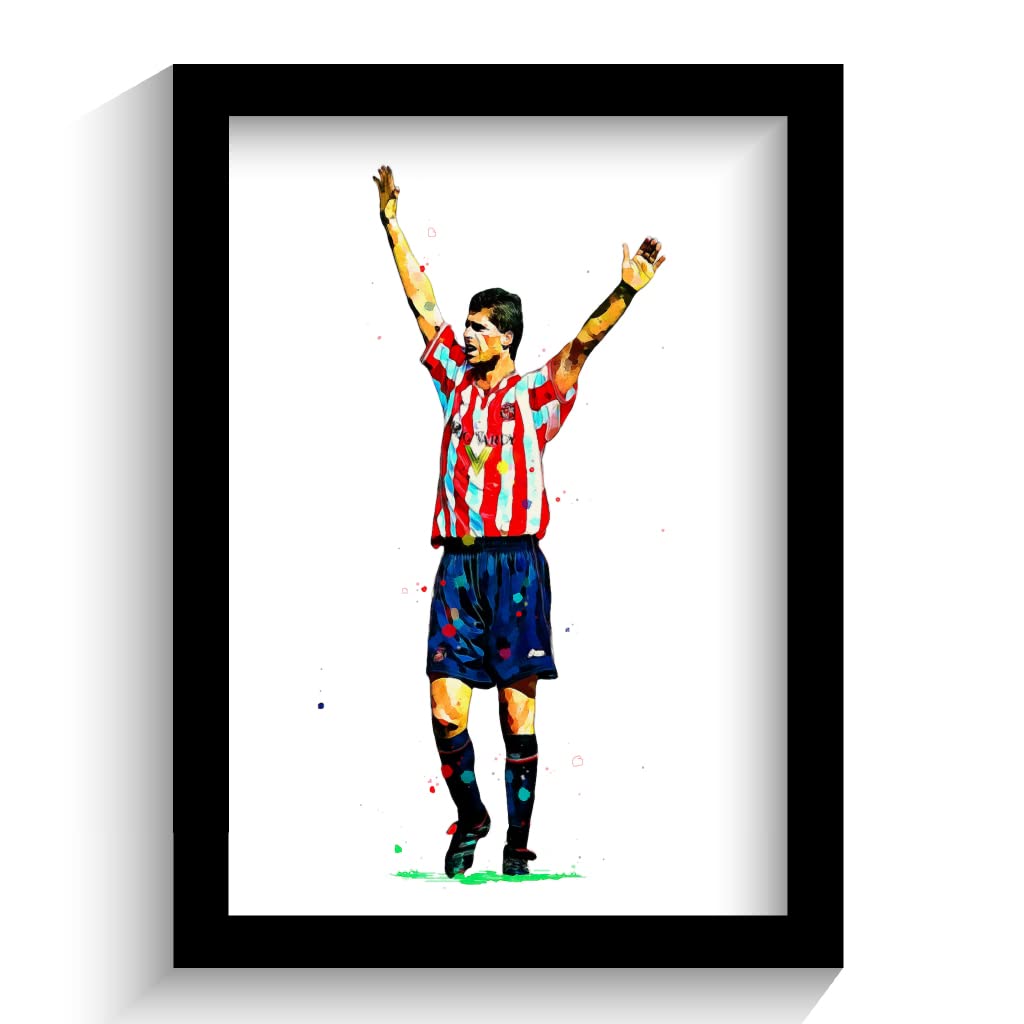 SUNDERLAND | NIALL QUINN | HAND DRAWN FRAMED ILLUSTRATION PRINT POSTER