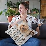 Alienc Personalisierbares Gedenkkissen für Hund oder Katze – Erinnerungs-Geschenk bei Verlust eines Haustiers – Optional mit Füllung – Personalisiertes Trauerkissen