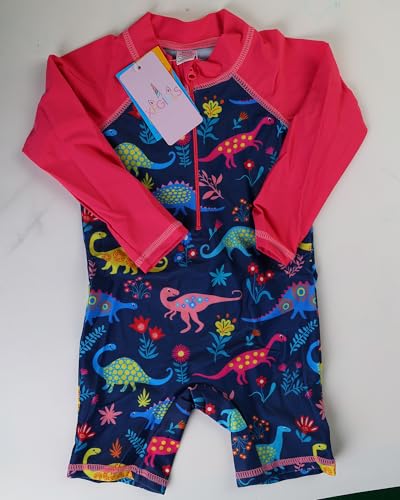 Image of XFGIRLS Baby /Toddler Girls Swimsuit Long Sleeve One-Piece Bathing Suit Rash Guard