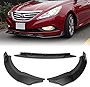 Q1-Tech Q1-TECH,Front Bumper Lip fit for compatible with 2011-2014 Hyundai Sonata,Front Bumper Lip Spoiler Air Chin Body Kit Splitter Unpainted Matt Black ABS,2012 2013 (STP-Style)