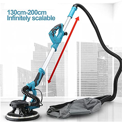 1800W Telescopische Gipsplaten Schuurmachine Wandschuurmachine 1000-2100RPM Elektrische Gipsplaten Schuurmachine met Led… - Afbeelding 7
