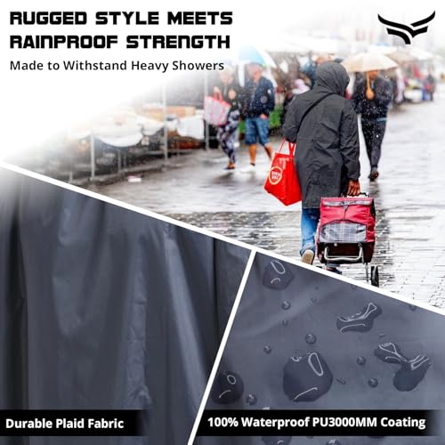 Image of Xtrim Unisex Outdoor Rain Poncho for Adults, Multi Use, Waterproof, Lightweight, Durable, Reusable, Emergency Raincoat with Hood, Windproof, One Size Fits All for Travel, Camping, Cycling, Grey