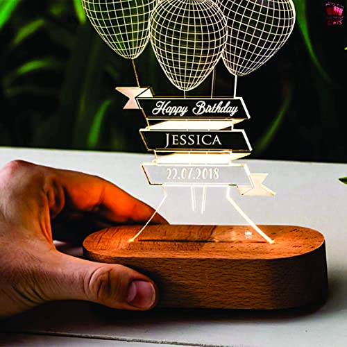 Image of Artistic Gifts Handcrafted 3D Illusion Personalized LED Lamp for Couples Marriage Anniversary| Customized Night Lamps Wedding Anniversary Couple Valentine Gifts for Wife, Husband, Parents, Friends.