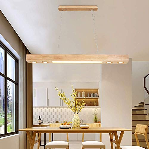 Lustre en bois pour bureau et étude favorisant la concentration avec source LED - 6