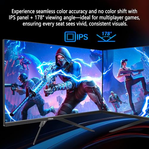 Image of 28 Inch 4K UHD Gaming Monitor 144Hz 1ms，IPS Monitor with HDR400, 100% sRGB， AMD FreeSync /G-Sync，PC Monitor for Gaming,Office,Type-C /HDMI /USB，Built-in Speaker，VESA Mount, Bluelight Filter