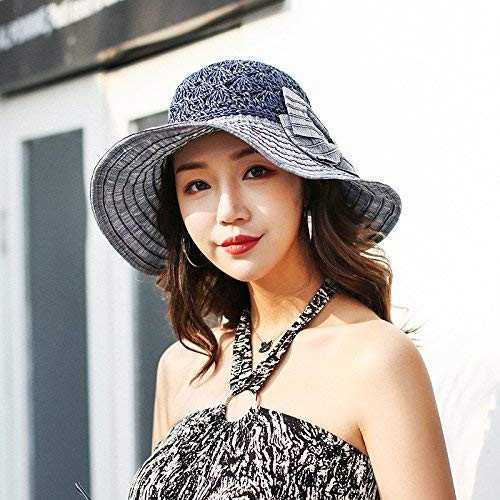 Bonnet pliant blanc pour femme comme chapeau de protection solaire été