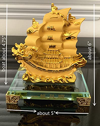 Estatua Dragón Vela Feng Shui Dorada Mejordecor miniatura 3