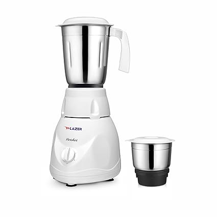 Lazer Hotshot 450watts High qaulity food grade Jars 2 Jars Mixer Grinder (White)