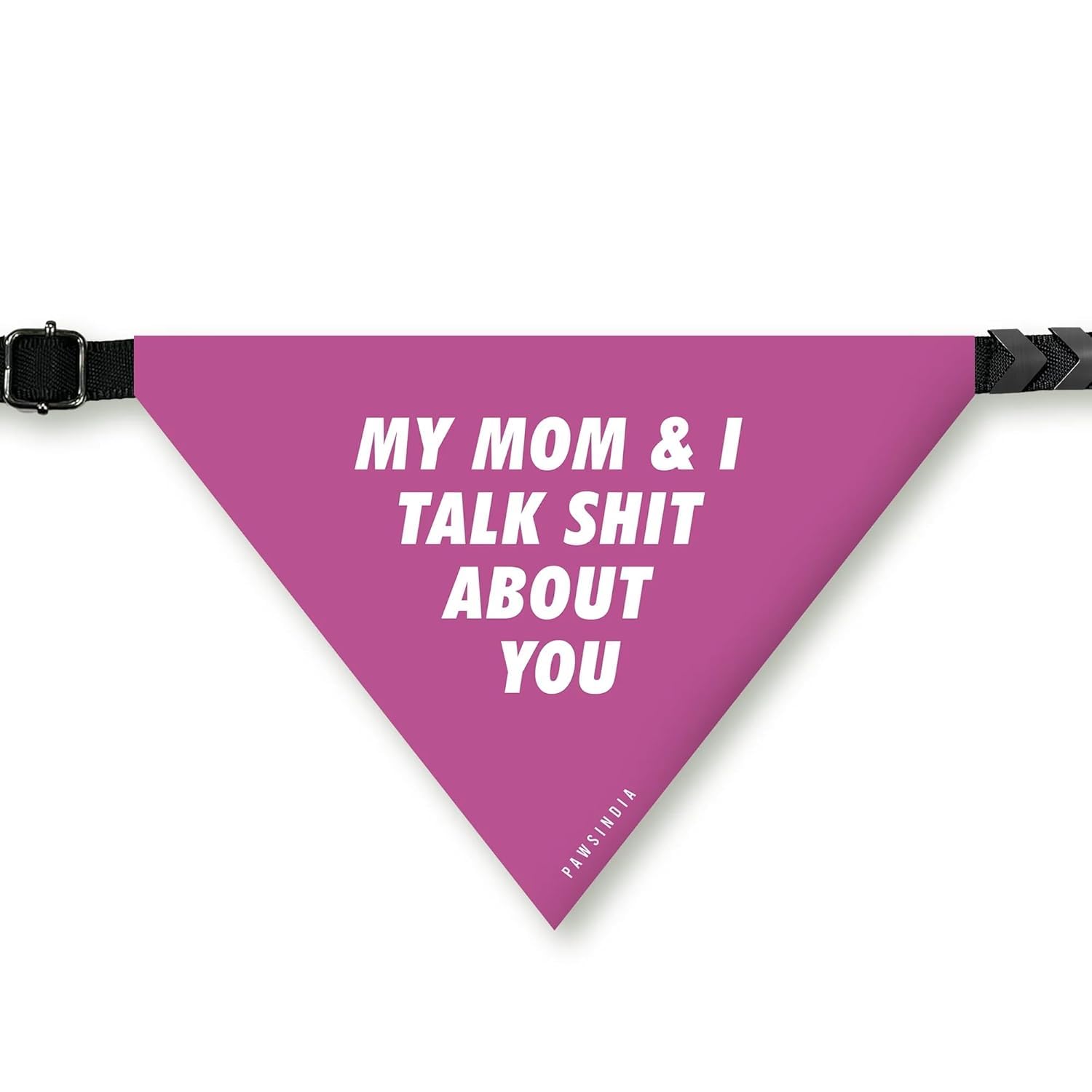 PawsIndia Dog Bandana with Collar Small Medium Large Dogs & Cats 100% Adjustable with Buckle Stretchable Fabric My Mom & I Talk Shit About You (B0CYPVCWX5) Amazon Price History, Amazon Price Tracker