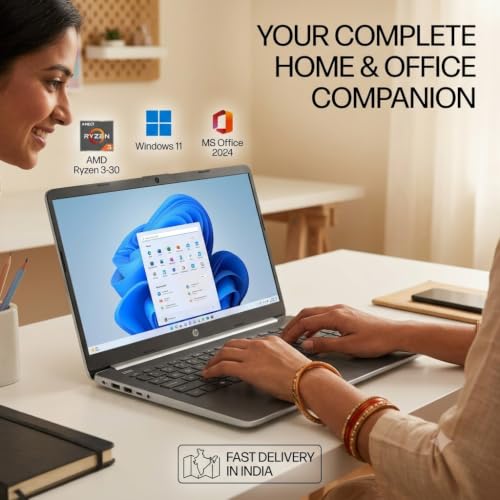 Image of HP OmniBook 3 14 inch Laptop PC, FHD Display, 300 NIts, AMD Ryzen 3 30, 8 GB DDDR5 RAM, 512 GB Gen4 NVMe SSD, AMD Radeon 610M Graphics, Win11, M365* Office24, Iron Gray, 14-hy00f30AU