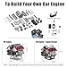 Mini V8 Engine Kits That Runs - V8 Engine Model Kits, Cison Engine MAD Miniature RC Engine Kits for Adults to Build, DIY Plastic Model Suitable for Car AX90104 SCX10Ⅱ Capra VS4-10 Pro/Ultra