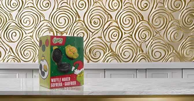 Hobby Lobby Whimsical Green Waffle Maker, Plastic and Metal, Corded Electric, Christmas