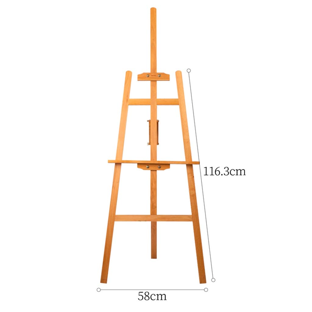 Soporte de exhibición de madera, caballete de pintura para estudiantes, caballete de altura ajustable, para obras de arte, diseño gráfico, lectura, escritura 58 * 116,3 cm