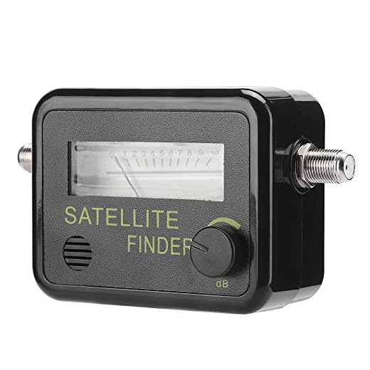 fosa1 Digital Satellite Signal Finder Good for Campers, Signal Strength Meter Portable Satellite Finder Dish Net Work Analog Meter Mini Digital SAT Finder, with LNB to REC Connector,dB Level Control