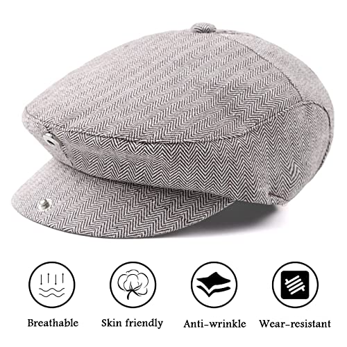 Zsedrut Baby Newsboy Caps Toddler Boy Vintage Tweed Driver Cap Soft Little Kids Beret Hat (1-2T, Beret Coffee) #TOP3