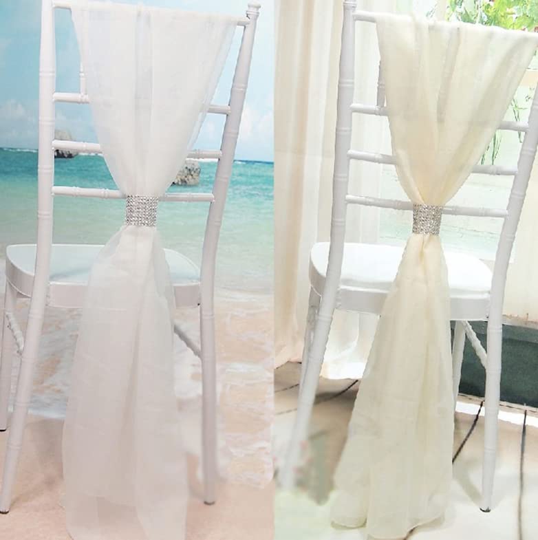 10 Stück Hochzeitsstuhl-Abdeckung, Schärpe, Fliege, Band, Dekoration, Hochzeit, Partyzubehör, 54 x 180 cm