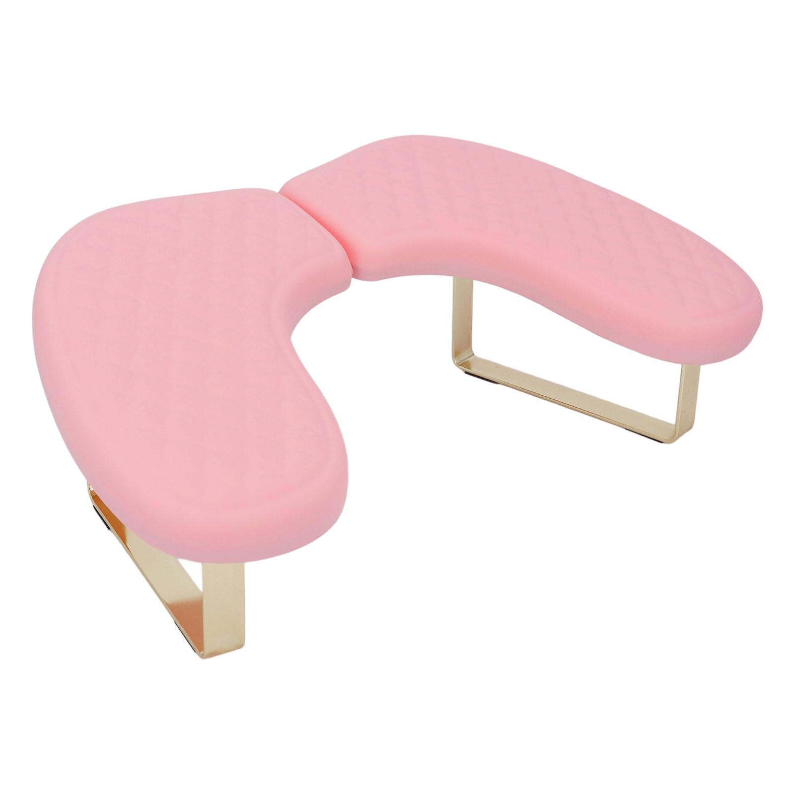 Jectse Podłokietnik do Paznokci, Zdejmowany Kształt Litery U Miękki Składany PU Manicure Podłokietnik do Salonu Domowego, Manicure Nail Tech (PINK)