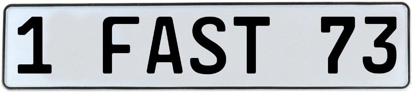 Vintage Parts567548 Wall Art (1 FAST 73 White Stamped Aluminum Street Sign Mancave)