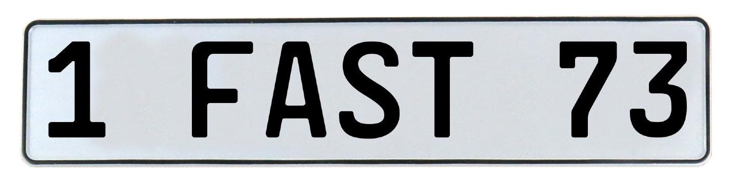 Vintage Parts567548 Wall Art (1 FAST 73 White Stamped Aluminum Street Sign Mancave)