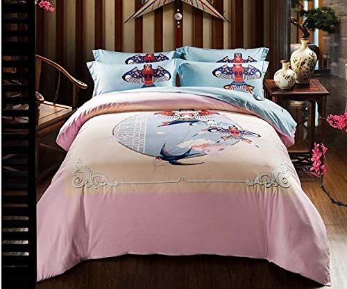 RONGXIE cotton full Queen king 4pcs Bedding SetCotton Duvet Cover Set Bed Linen Sheet Pillowcase Home textile
