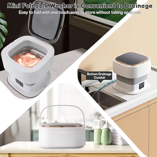 Image of SeMi AuToMaTiC FoLdInG 2KG SmAlL MiNi WaShInG MaChInE WiTh DrYeR DeEp CLeAnInG FoR UnDeRwEaR WaShINg MaChInE SeMi AuToMaTiC WS8