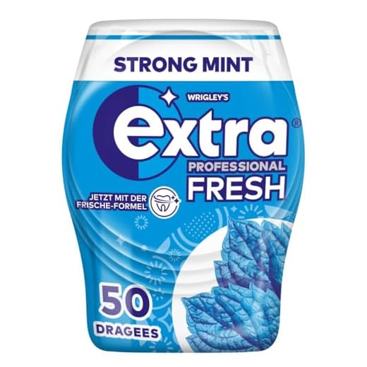 Extra Professional Fresh Kaugummi, Strong Mint, 50 Dragees