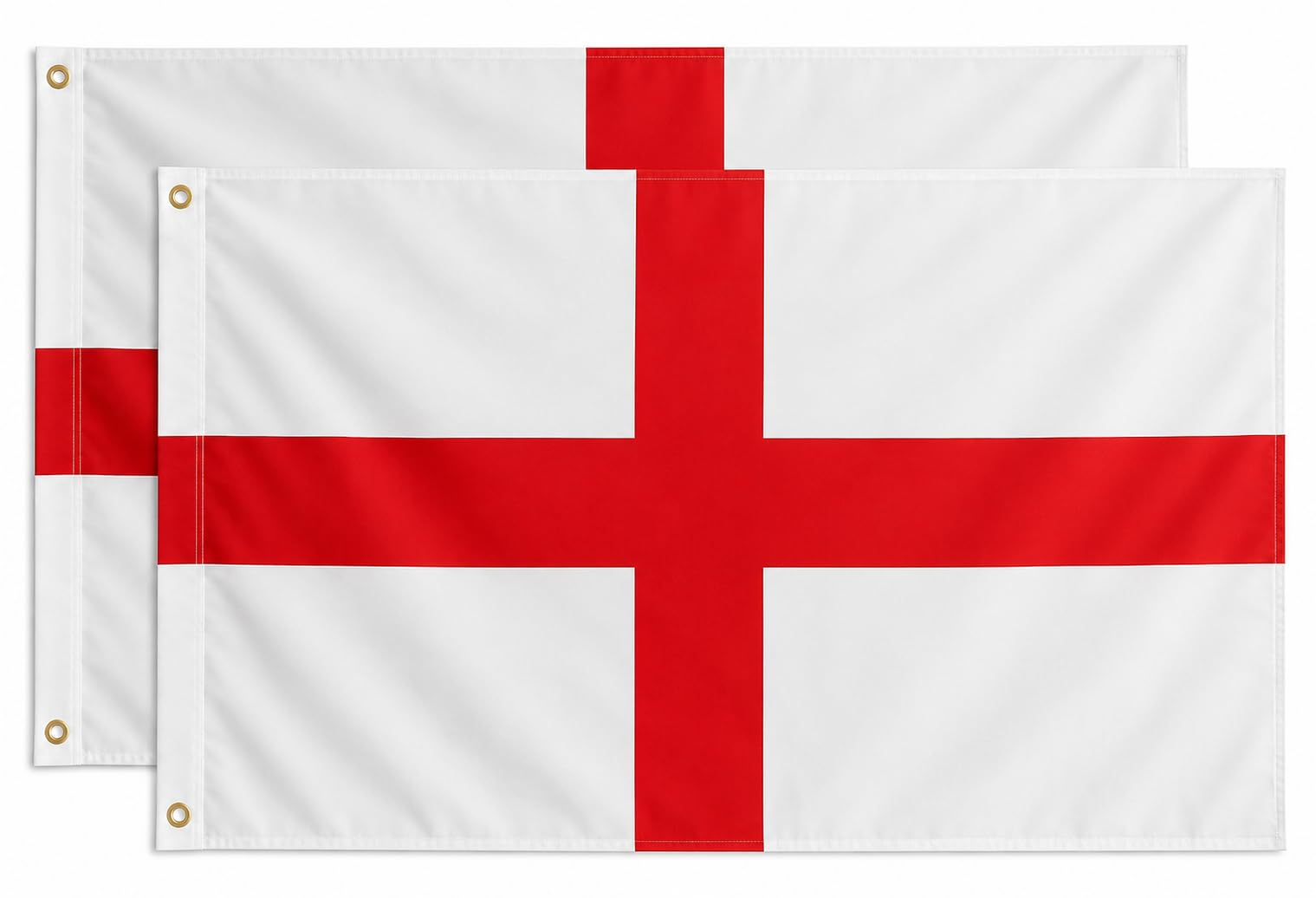 ENGLAND Flag St George’s Flag (PACK OF 2) 5ft x 3ft with Brass Eyelets for Football Rugby St George’s Day, Euro & World Cup, Festivals Parades Parties Homes Gardens & Patriotic Celebrations St George-image-9