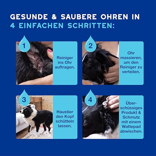 DOUXO Skin & Coat SPA – Ultra-Safe* Ohrreiniger für Hunde und Katzen, 120 ml, reinigt sanft das Ohr, entfernt Ohrenschmalz, hautfreundliche Formel