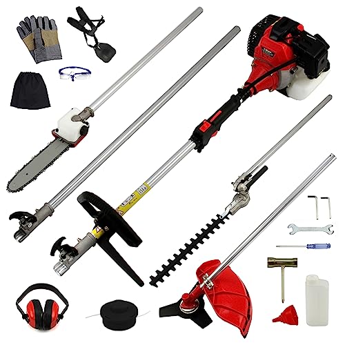 5 in 1 Benzin Multifunktionswerkzeug Garten Kabellos Heckenschere...