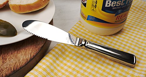 rsvp international endurance kitchen collection condiment utensils spreadersilver