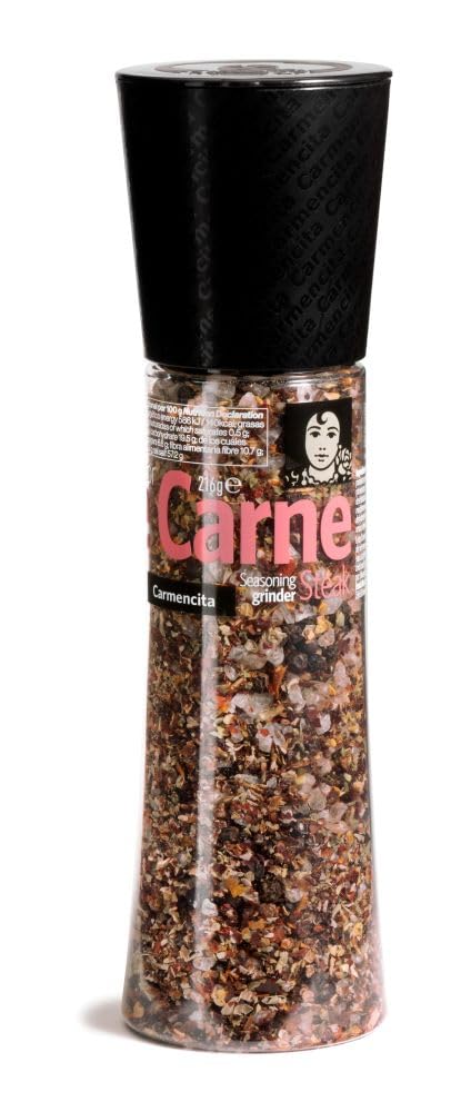 Carmencita. Meat Seasoning. Iberian Steak Mix. Giant Foodie Grinder. 216g (7.62oz)