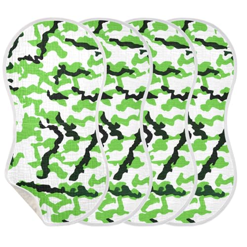 Abstract Camouflage Green Burp Cloths for Babies Burp Rag Cotton Spit Up Rag for Girls Babies3