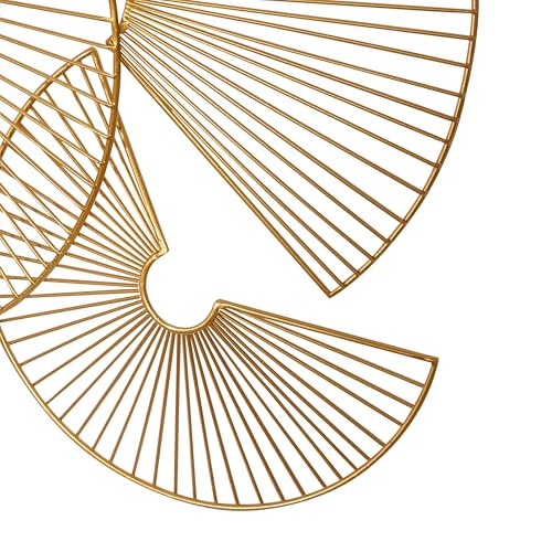 Cosmoliving By Cosmopolitan 16443 Metal Sunburst Home Wall Decor Crescent Overlapping Wire Fan Wall Sculpture thumb #1