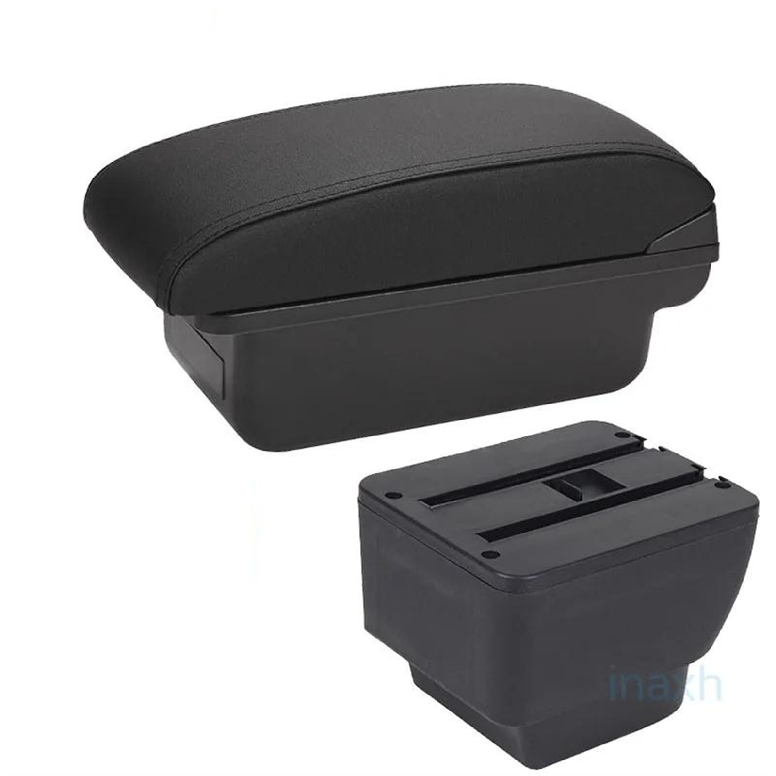 NMJLQW Storage Rack Car Armrest Box Retrofit Parts Storage Box Car Interior Parts Accessories For MAZDA 2 Demio(2 Black line NO USB)