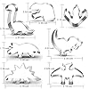 LUBTOSMN New Dinosaur Cookie Cutter Set-7 Piece-Footprint and Head, Tyrannosaurus(T-Rex), Brontosaurs, Spinosaurus, Triceratops, Pterodactyl, Baking Mold for Kids Dinosaur Birthday Party #2