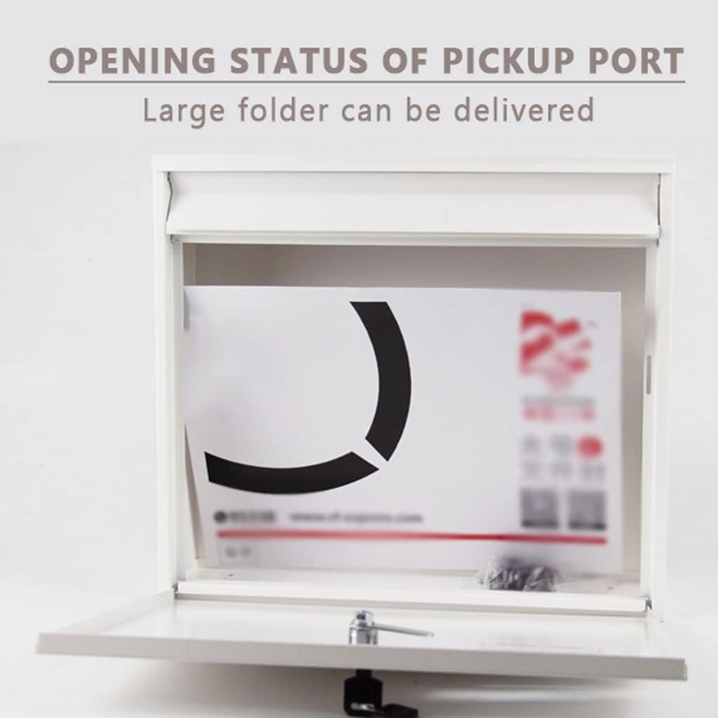POCHY Exquisite Mailbox Wall Mount Drop Box Locking Mailboxes with Lock and Key Medium Capacity Post Box Metal Mailbox Simple and Stylish Mailbox Safer