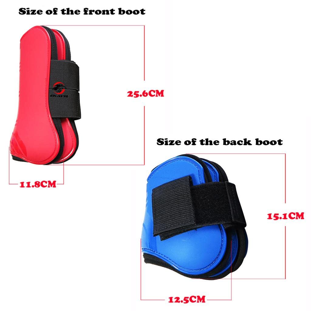 Botas Protectoras para Tendones de Caballo de 4 Piezas, Polainas de Equitación, Botas de para Caballos, Botas para El Cuidado de Los Cascos,