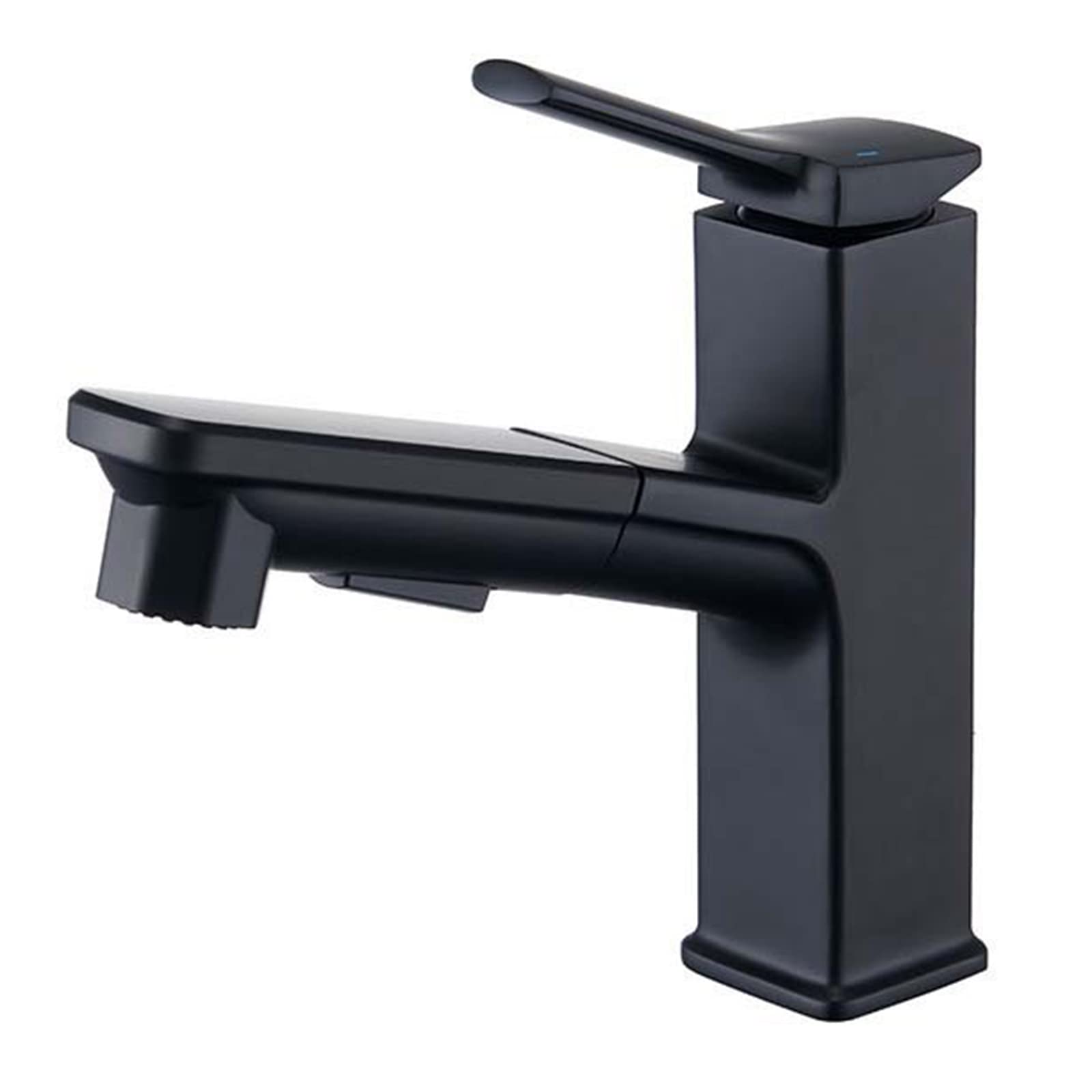 Mitigeur de lavabo avec douchette extractible noir pour salle de bain