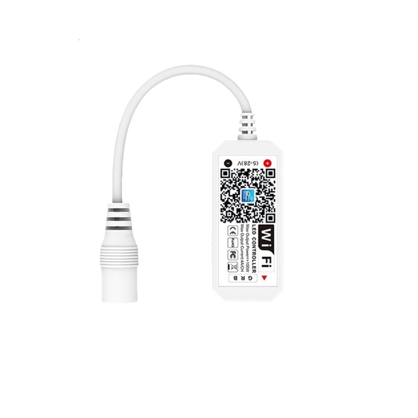 Inteligentny kontroler ściemniania RGB WiFi 5 do 28 V DC dla taśm LED 5050 i 2835