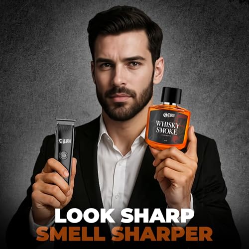 Image of Beardo Ape-X Prime 3-in-1 Trimmer + Whisky Smoke Mens Perfume | Beard, Nose, Precision Trimmer with Type-C Charging + Long-Lasting Oudh Scent | Gift for Men, Husband, Boyfriend