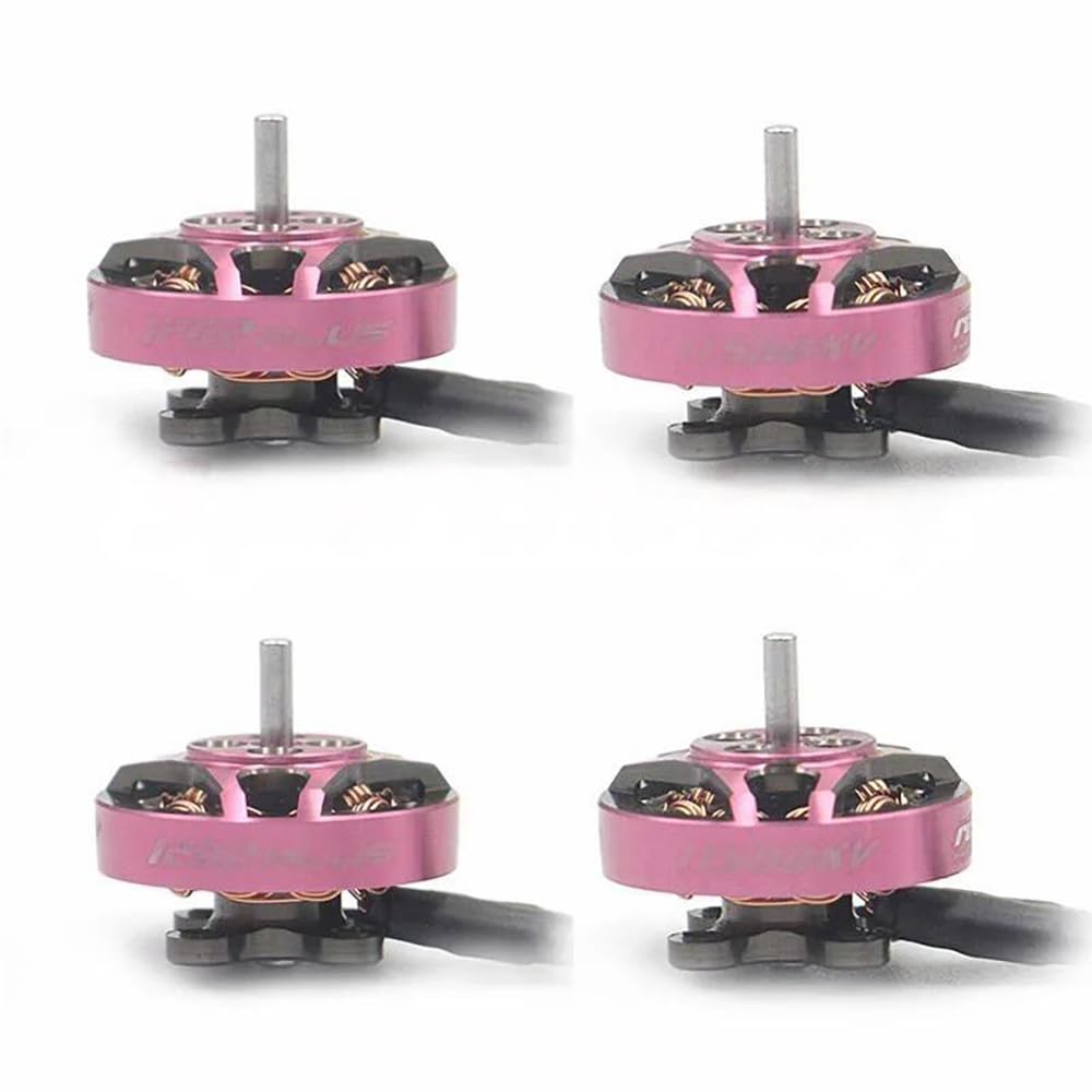 GTS V2 1202 1202,5 1-2S/11500KV 6000KV/3-4S Lipo 3,9 g Mini FPV bezszczotkowy silnik 1,6-7,6 cm śmigło do silników RCINPower, RC Quadcopter, drony wyścigowe (4 szt. 1~2S 11500KV, różowy)