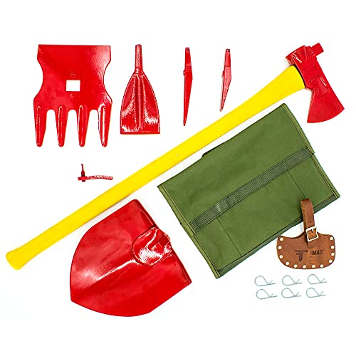 The MAX Multipurpose Axe Toolkit by Forrest Tool, Includes 8 Essential Tools for Camping, Hunting, Gardening and Off-Roading, Constructed with Reliable Material, Easy to Use